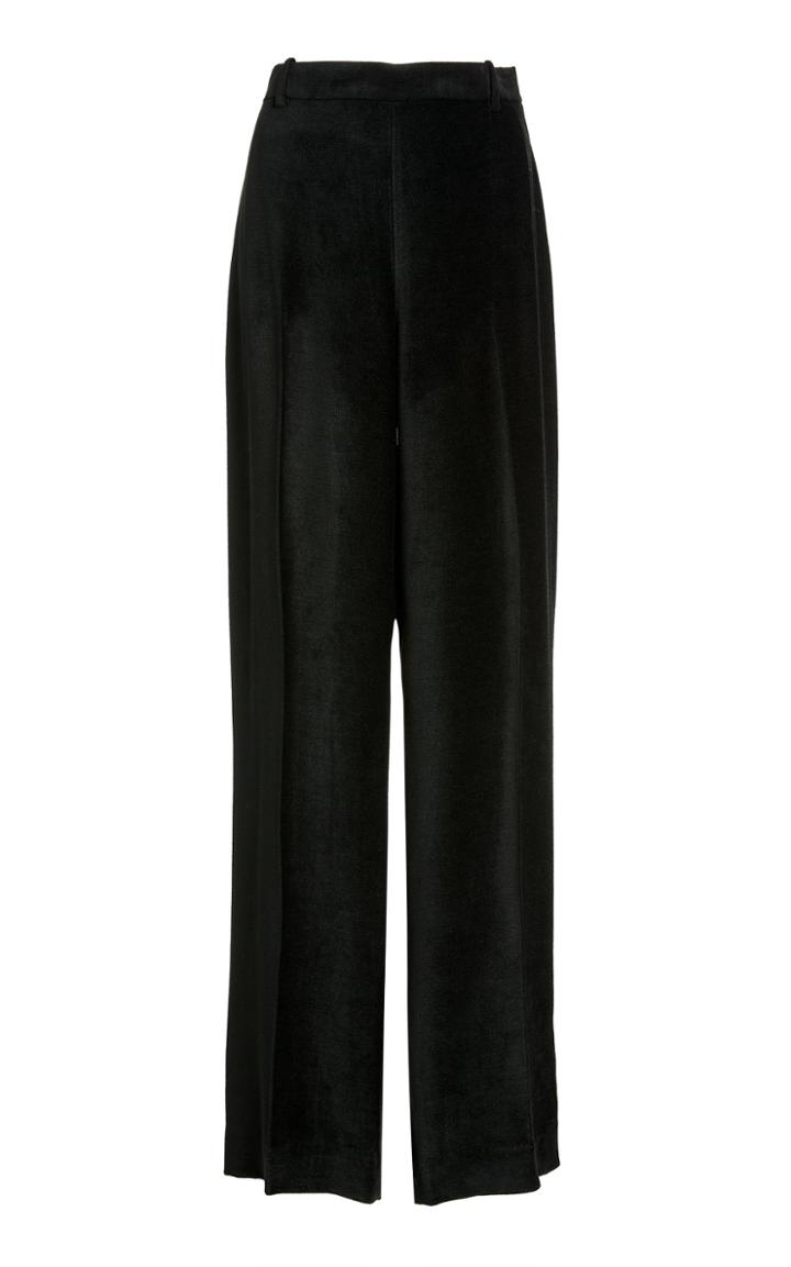Moda Operandi The Row Ewan Satin Chenille Wide-leg Pants