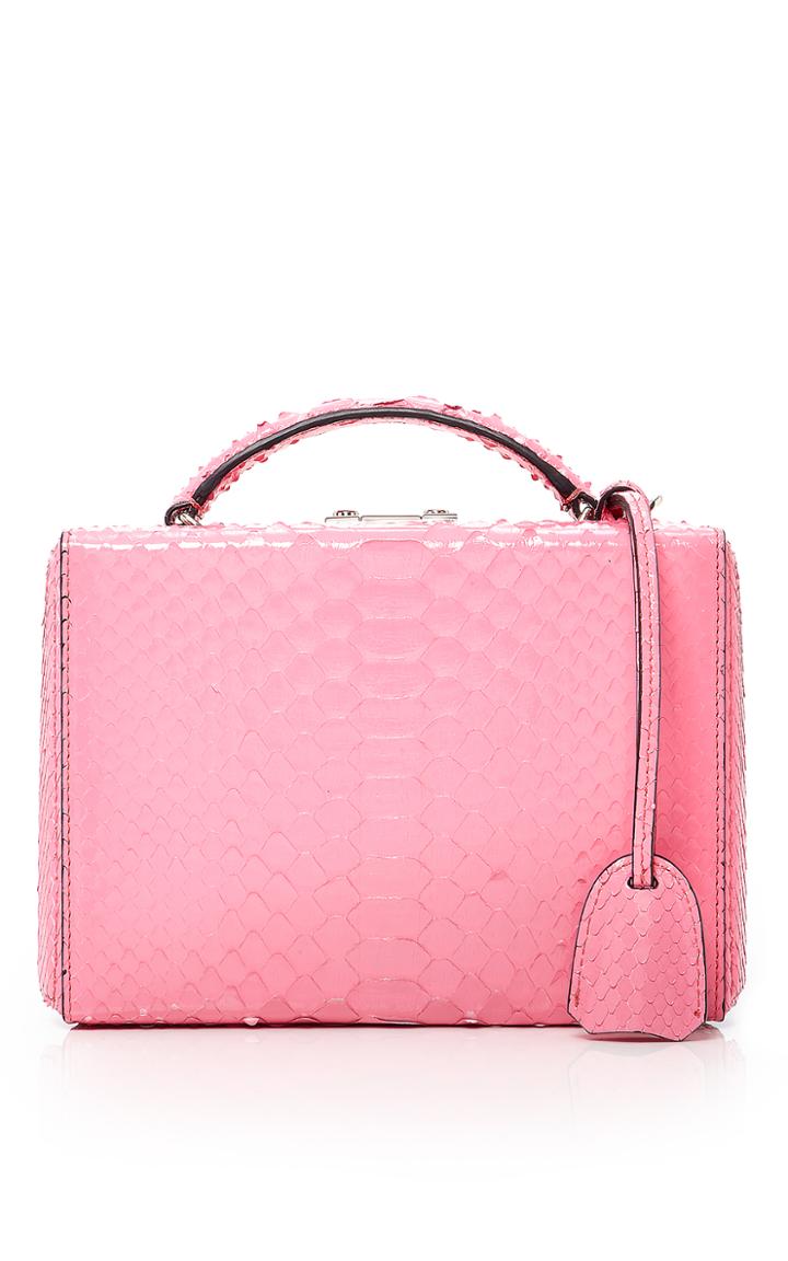 Mark Cross Python Grace Small Box Bag