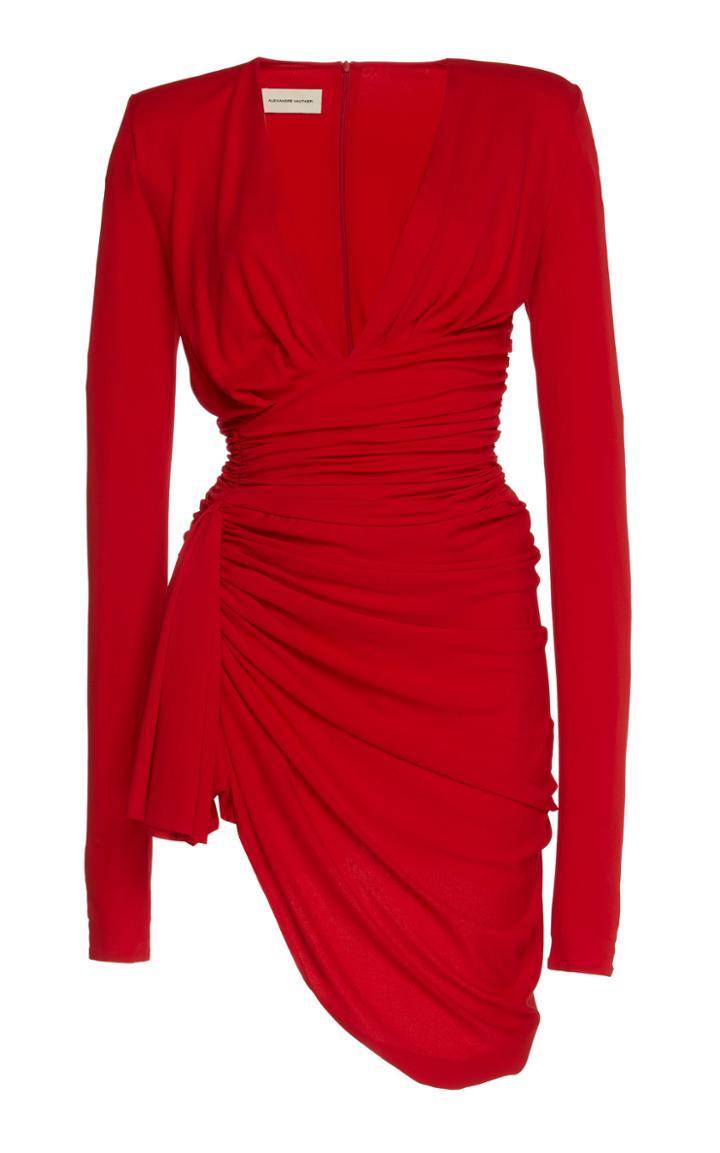 Alexandre Vauthier V-neck Jersey Dress