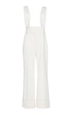 Alberta Ferretti Suspender Straight-leg Gabardine Pants