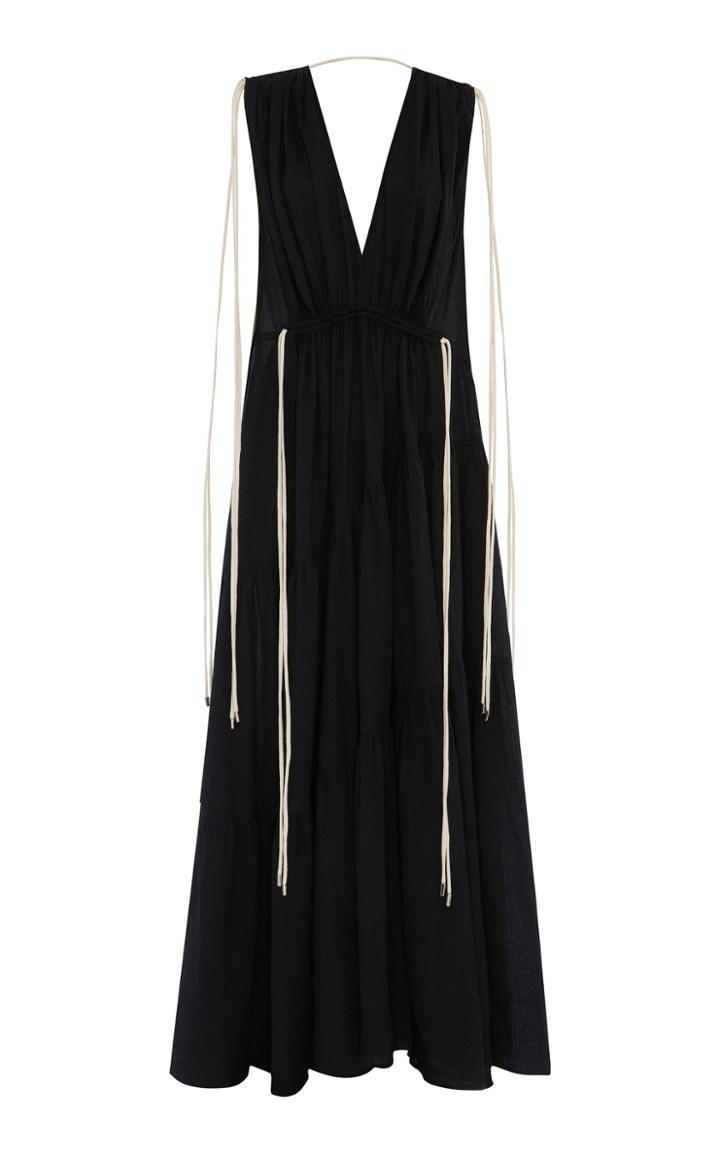 Lee Mathews Elenor V Neck Tiered Dress