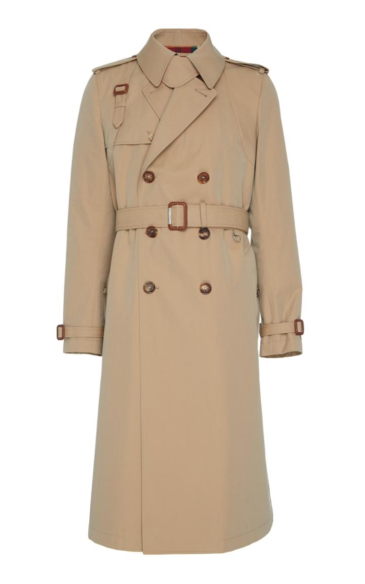 Alexander Mcqueen Harness-detailed Cotton-gabardine Trench Coat