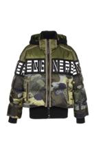 Bogner Tess Printed Hooded Quilted Shell Down Coat