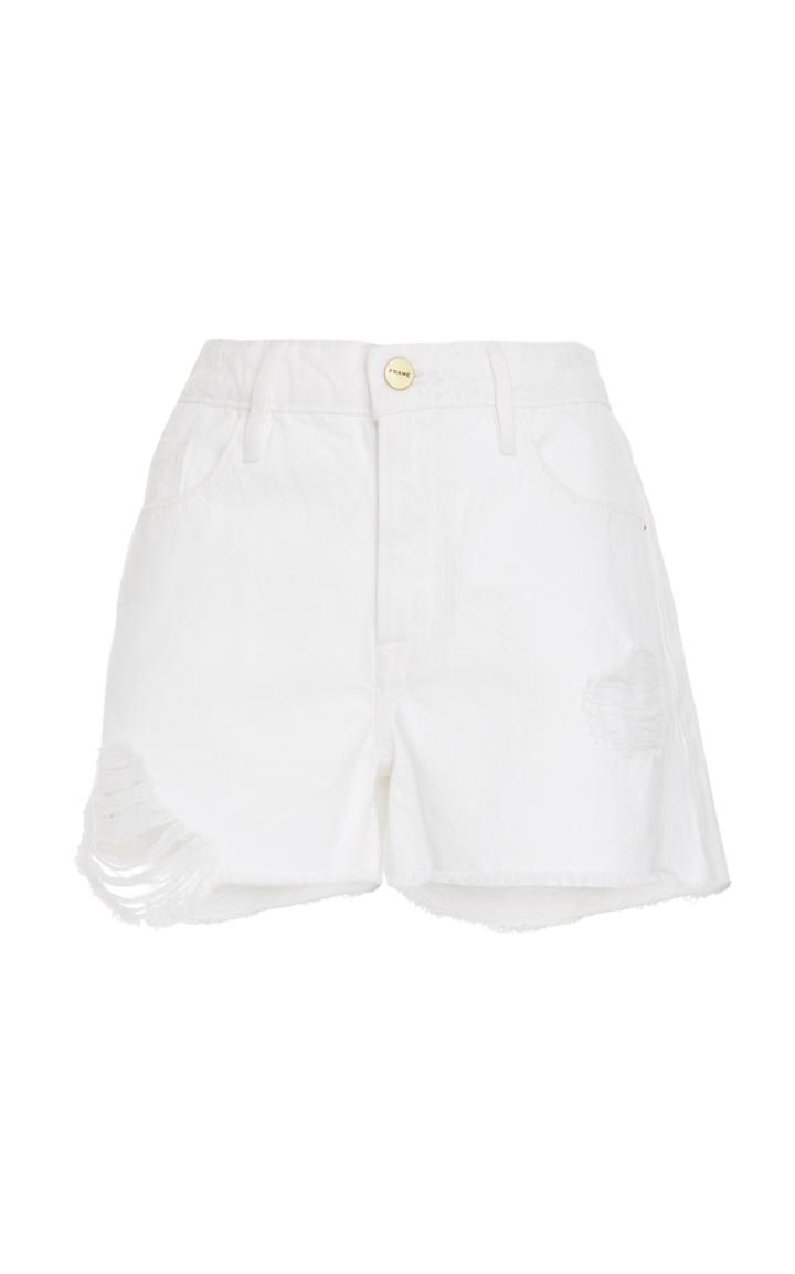 Frame Denim Le Grand Garcon High-rise Denim Shorts