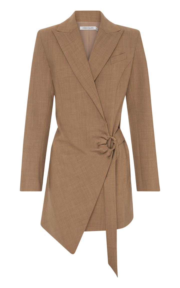 Moda Operandi Anna Quan Valentina Wool-blend Blazer Dress