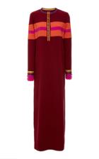 Anna Sui Color Block Crepe Maxi Dress