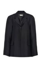 Moda Operandi Low Classic Armhole Silk Blend Stitch Jacket Size: M