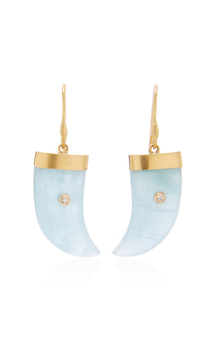 Annette Ferdinandsen Aquamarine Amazon Claw Earrings