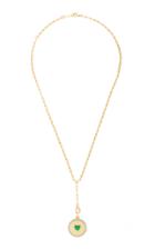 Jemma Wynne 18k Yellow Prive Necklace With Emerald Heart Medallion