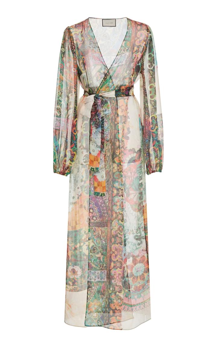 Alexis Shoshana Printed Chiffon Wrap Dress