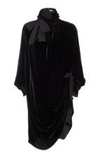 Amelia Toro Three Quarter Sleeve Velvet Dress