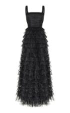Rasario Polka Dot Metallic Tulle Gown