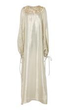 Oscar De La Renta Bishop Sleeve Beaded Caftan