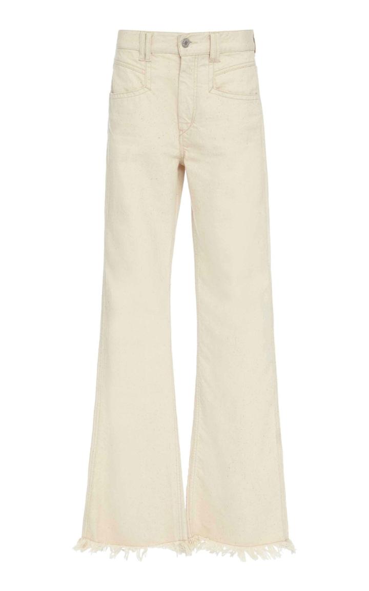 Isabel Marant Elvira Frayed Wide-leg Jeans