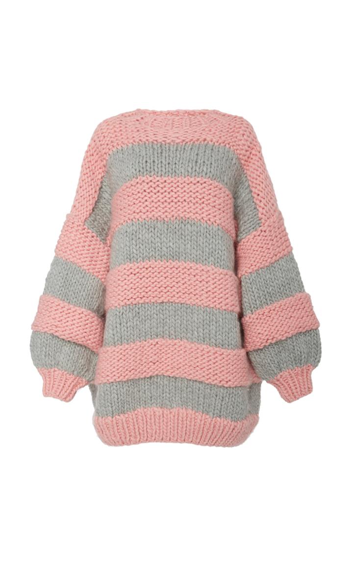I Love Mr. Mittens Oversized Striped Wool Sweater