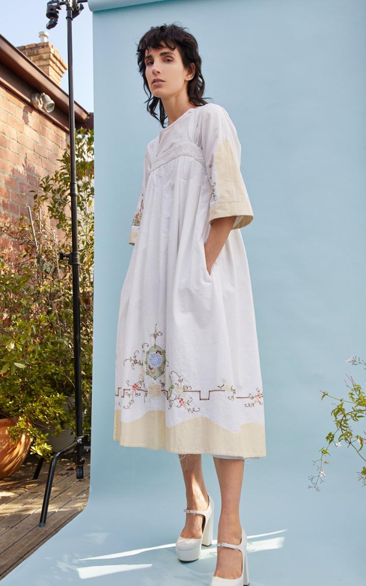 Moda Operandi Nevenka Children Of The Earth Floral-embroidered Top