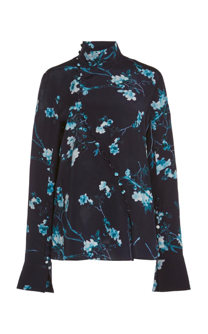 Moda Operandi Altuzarra Marjorie Floral-printed Silk Top