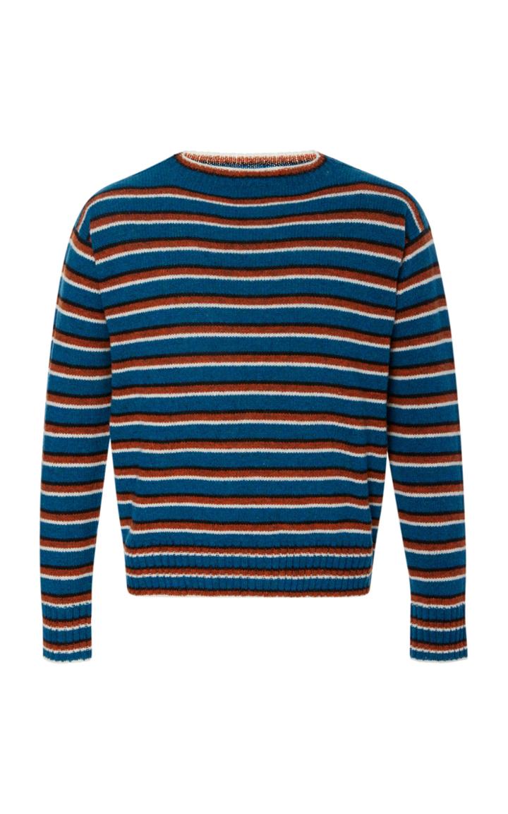 Prada Striped Wool Boatneck Sweater