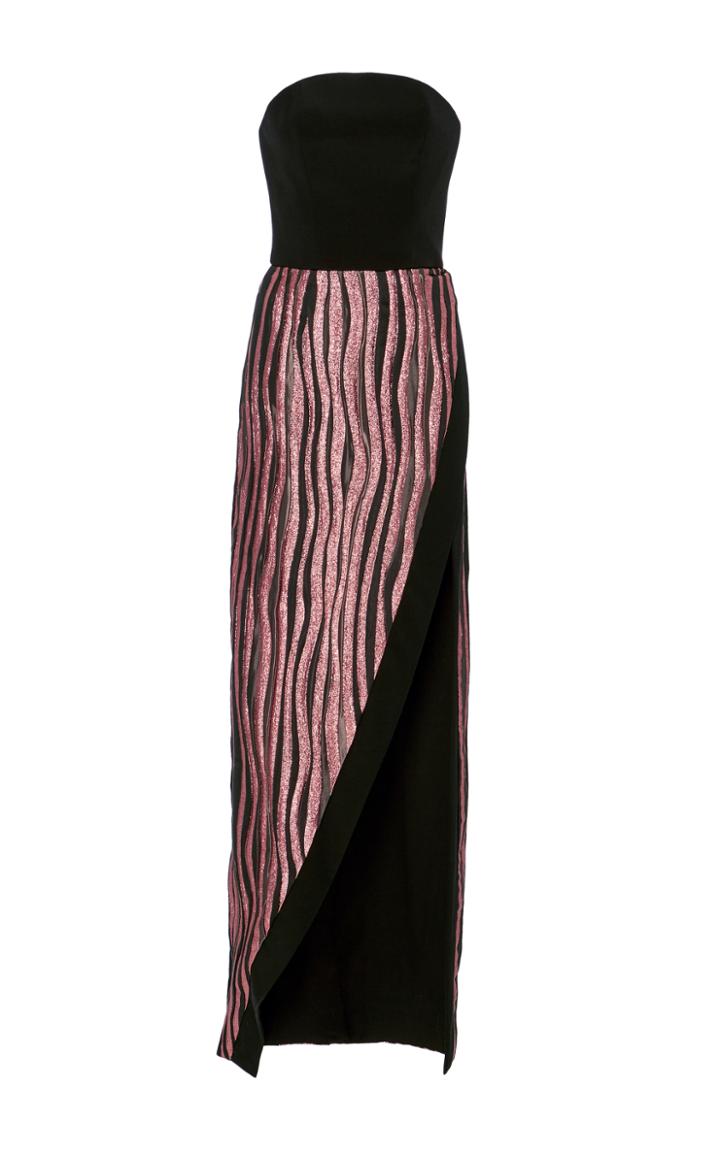 Christian Siriano Metallic Strapless Gown