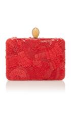 Oscar De La Renta Sequined Silk Clutch