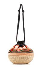 Ulla Johnson Mayra Mini Abaca-paneled Printed Basket Bag
