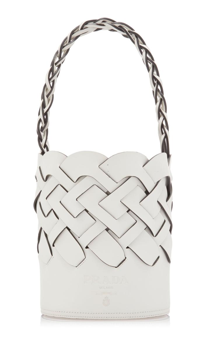 Prada Leather Tress Bucket Bag
