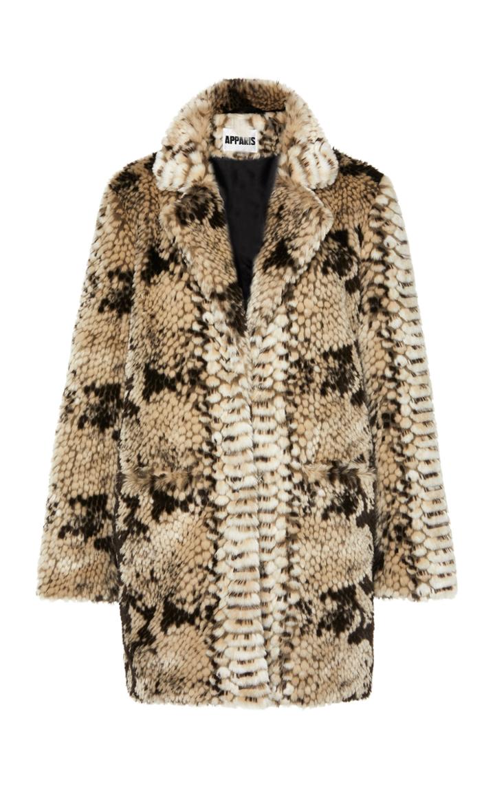 Apparis Sydney Python Mid Length Coat