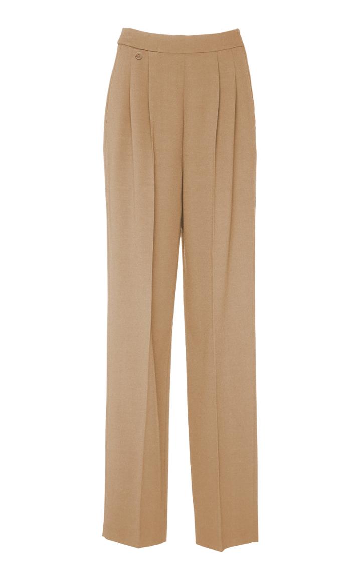 Agnona Matt New Pinces Wool-cady Pant