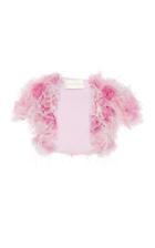 Christian Siriano Feather And Tulle Ombre Bolero