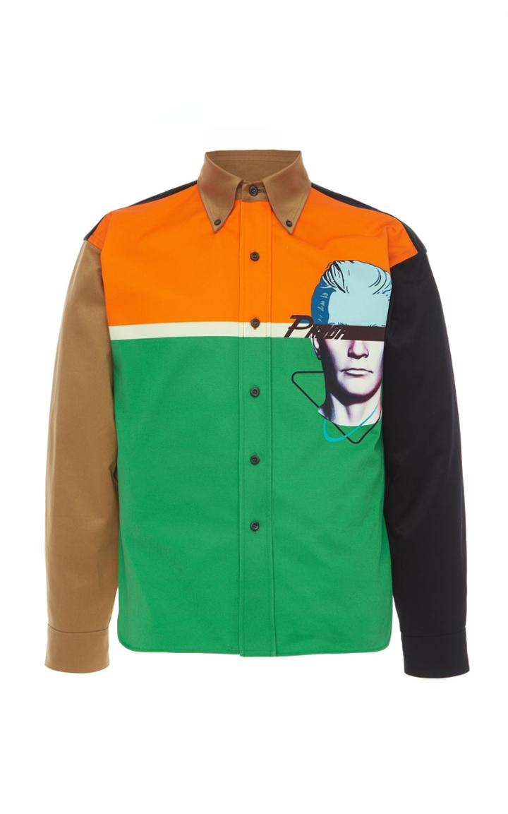 Prada Colorblock Face Shirt