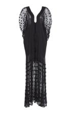 Mame Kurogouchi Puffed Sleeve Chiffon Tie Front Coat