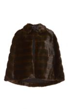 Harvey Faircloth Faux Fur Chore Cape With Front Pockets