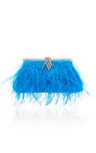 Moda Operandi Attico Alma Embellished Ostrich Feather Evening Bag
