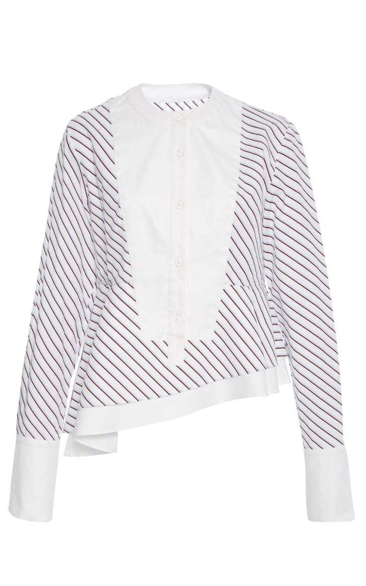 Carven Diagonal Striped Shirt