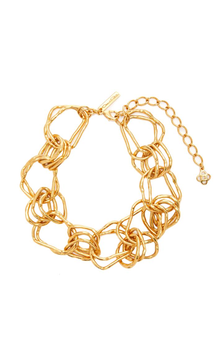 Moda Operandi Oscar De La Renta Hammered Ring Necklace