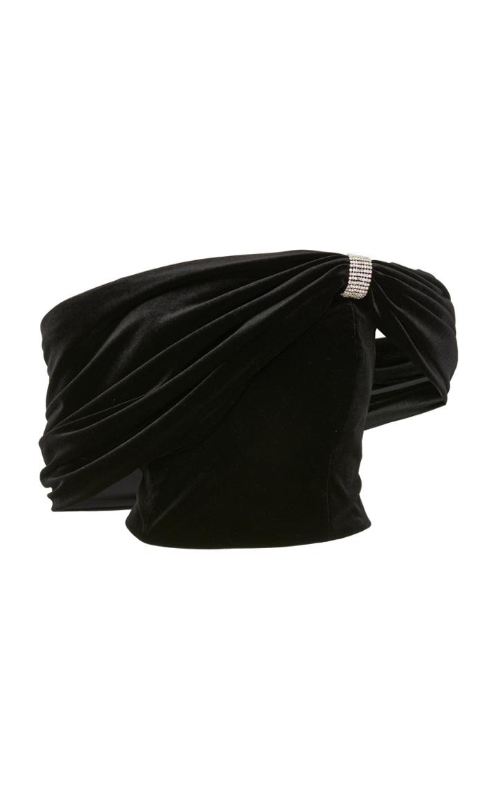 Christian Siriano Velvet Off The Shoulder Top