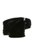 Christian Siriano Velvet Off The Shoulder Top