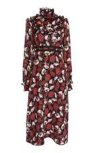 Rochas Floral Cady Midi Dress