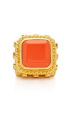Valre Poseidon Gold-plated And Coral Ring