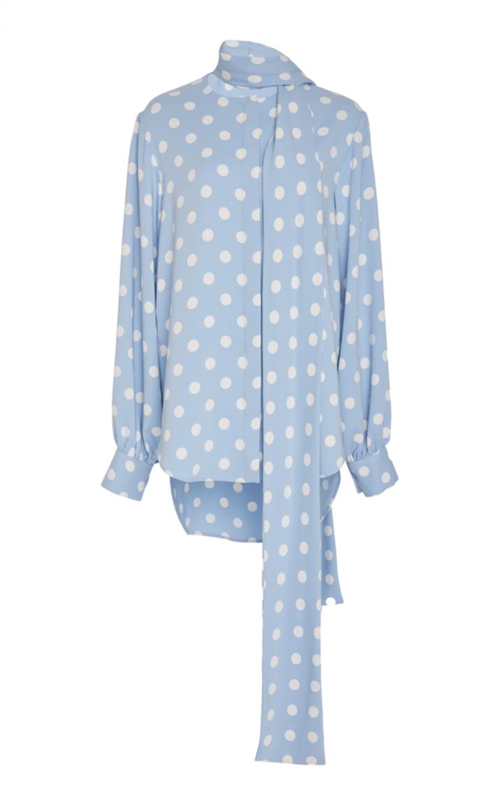 Oscar De La Renta Polka Dot Blouse