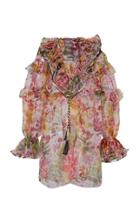 Dundas Floral Ruffled Off-the-shoulder Top