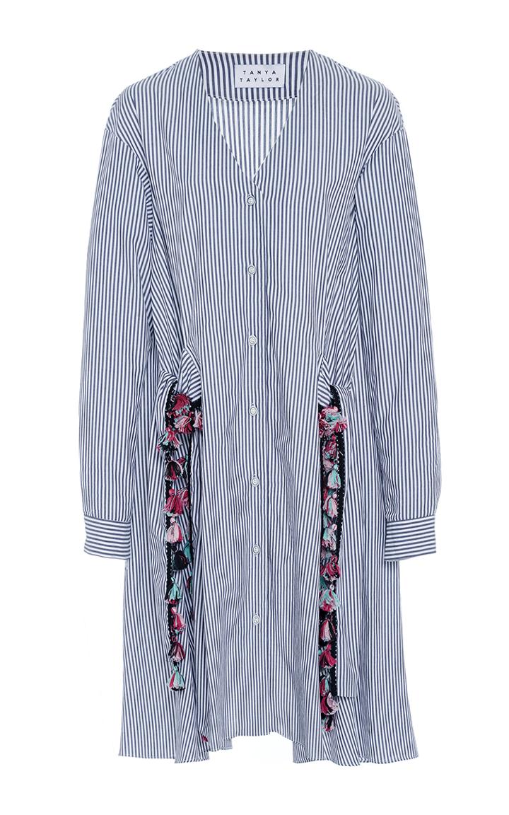 Tanya Taylor Menswear Stripe Mirabelle Dress