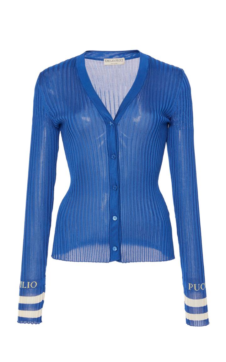 Emilio Pucci Button Up Knit Top