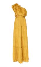 Johanna Ortiz Daydream One-shoulder Silk Gown