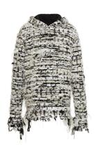 Balmain Tweed Embroidered Hoodie