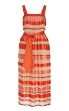 Moda Operandi Temperley London Lido Striped Pleated Midi Dress Size: 6
