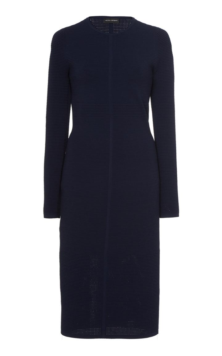 Narciso Rodriguez Textured Pointelle Knit Midi Dress