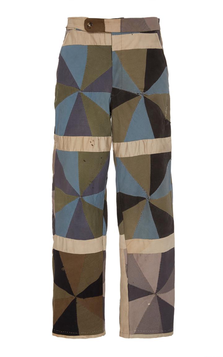 Bode Workwear Patchwork Side-tie Trouser
