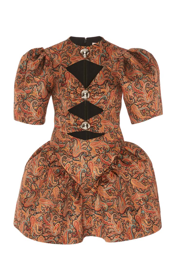 Moda Operandi Christopher Kane Paisley Cut Out Mini Dress Size: 38