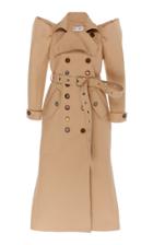 Dice Kayek Double Breasted Structured Cotton Trench Coat